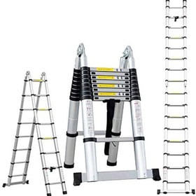 نردبان تلسکوپی ۲.۵ متری دو طرفه صنعتی باس مدل Bs_ladder2w